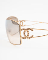 Chanel CC Rhinestone Sunglasses
