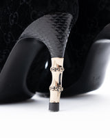 Gucci X Tom Ford GG Monogram Velvet Knee High Boots