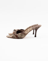 Gucci Monogram Bamboo Horsebit Heels - EU 39