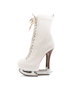 Dsquared2 Calfskin Leather Skate Boots