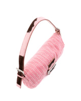 Fendi Pony Hair Beaded Baguette