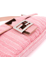 Fendi Pony Hair Beaded Baguette
