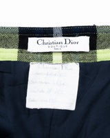 Dior Plaid Pleated Mini Skirt