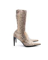 Le Silla Snakeskin Python Heeled Boots