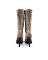 Le Silla Snakeskin Python Heeled Boots