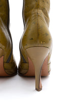 Dior Ostrich Leather Knee High Boots