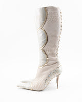 El Dantes Knee High Snakeskin Boots EU - 41