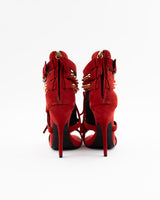 Giuseppe Zanotti Red Suede Fringe Heels - EU 38.5