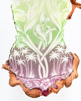 Jean Paul Gaultier Tropical Print Mesh Top