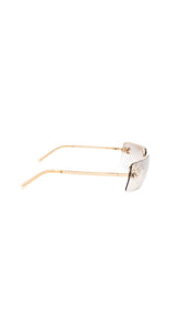 Chanel Rimless Rhinestone Sunglasses