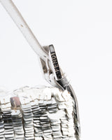 Fendi Silver Sequin Baguette