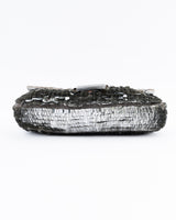 Fendi Silver Sequin Baguette