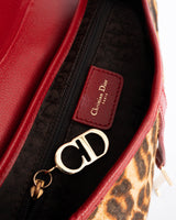 Dior Leopard Print Pony Hair Saddle Bag