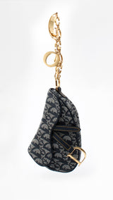 Dior Monogram Mini Saddle Wristlet Bag