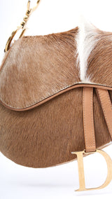 Dior Mohawk Fur Saddle Bag
