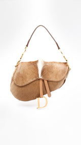 Dior Mohawk Fur Saddle Bag