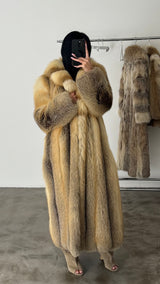 Vintage Golden Island Fox Fur Coat