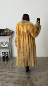 Vintage Golden Island Fox Fur Coat