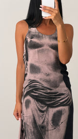 Jean Paul Gaultier Tromp I'Oeil Silk "Statue" Dress