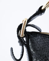 Dolce & Gabbana Python Embossed Leather Shoulder Bag