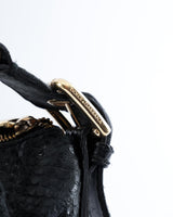 Dolce & Gabbana Python Embossed Leather Shoulder Bag