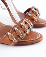Manolo Blahnik Bullet Chain Leather Heels - EU 35