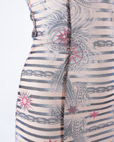 Jean Paul Gaultier X Lindex Tattoo Print Mesh Dress