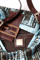 Fendi Satin Beaded Baguette Bag
