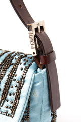 Fendi Satin Beaded Baguette Bag