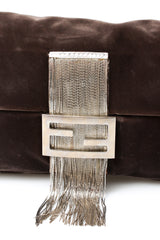 Fendi Velvet Tassel Baguette Bag