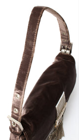 Fendi Velvet Tassel Baguette Bag