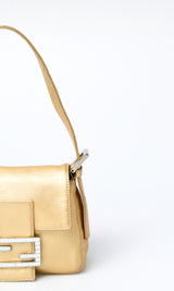Fendi Gold Mini Baguette Bag
