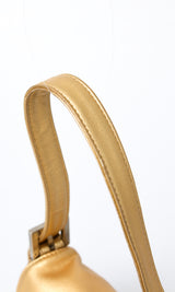 Fendi Gold Mini Baguette Bag