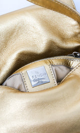 Fendi Gold Mini Baguette Bag