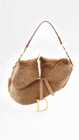 Dior Mohawk Fur Saddle Bag
