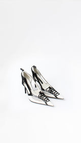 Gianmarco Lorenzi Leather Lace Heels