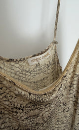 Roberto Cavalli Python Print Slip Dress