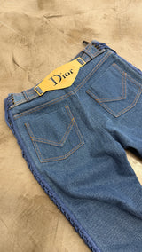 Dior Logo Plate Denim Trousers