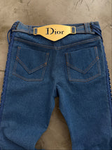 Dior Logo Plate Denim Trousers