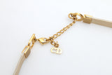 Dior Leather Plate Choker Necklace