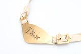 Dior Leather Plate Choker Necklace