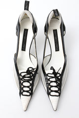 Gianmarco Lorenzi Leather Lace Heels