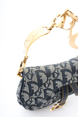 Dior Monogram Mini Saddle Wristlet Bag