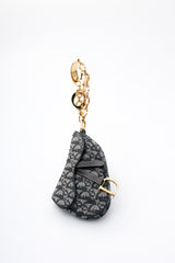 Dior Monogram Mini Saddle Wristlet Bag