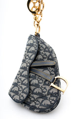 Dior Monogram Mini Saddle Wristlet Bag
