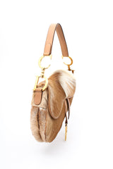 Dior Mohawk Fur Saddle Bag