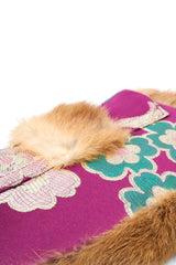 Dior Satin Fur Wristlet Bag