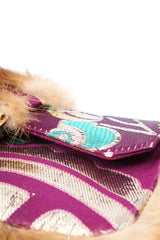 Dior Satin Fur Wristlet Bag