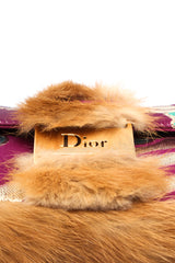 Dior Satin Fur Wristlet Bag