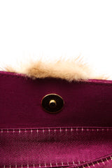 Dior Satin Fur Wristlet Bag